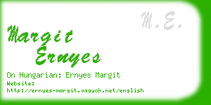 margit ernyes business card